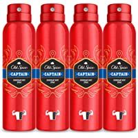 PACK X4 Old Spice Captain Spray Corporal Desodorante Para Hombres 150 ml